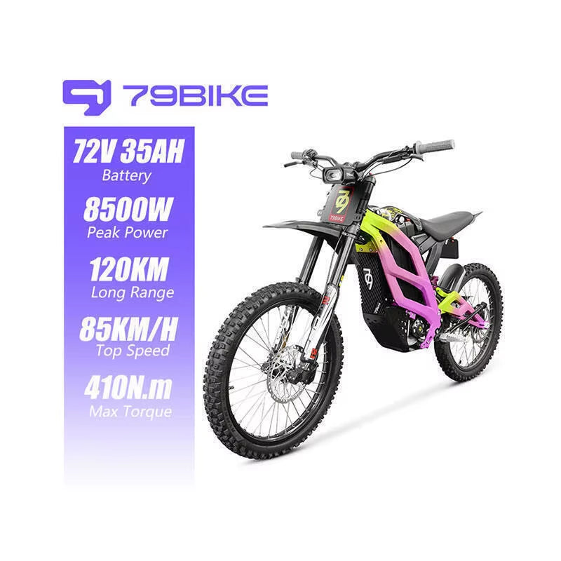 79Bike Electric Bike off Road Electric Motorcycle Bike 5000W Fat Tire Electric Bicycle 72V 35Ah Removable Battery Ebike