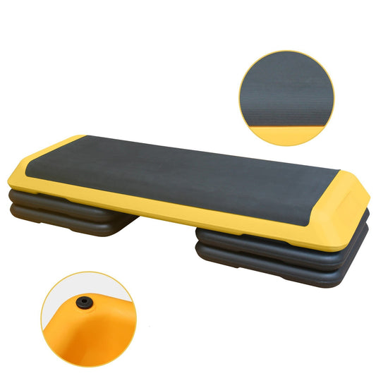 Adjustable Aerobic Stepper for Fitness Training - 4 Level Step Platform