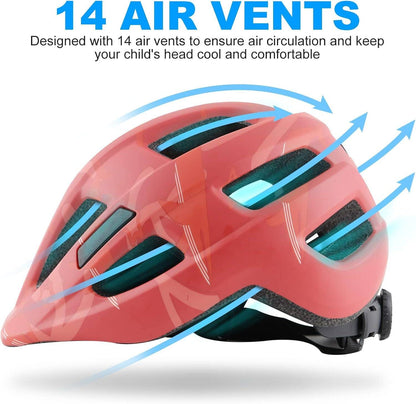 Kids Bike Helmet for Ages 1-8 Years, Adjustable Toddler Boys and Girls Helmets, Lightweight Child Infant Bicycle Cycling -