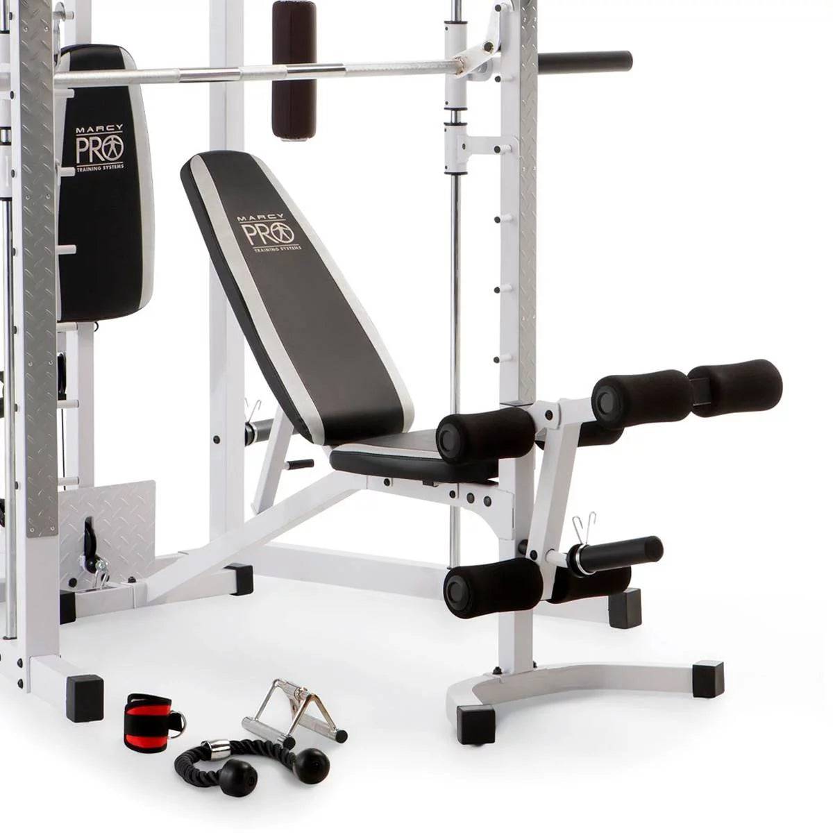Combo All-in-One Home Gym Equipment for Full Body Workout - White -