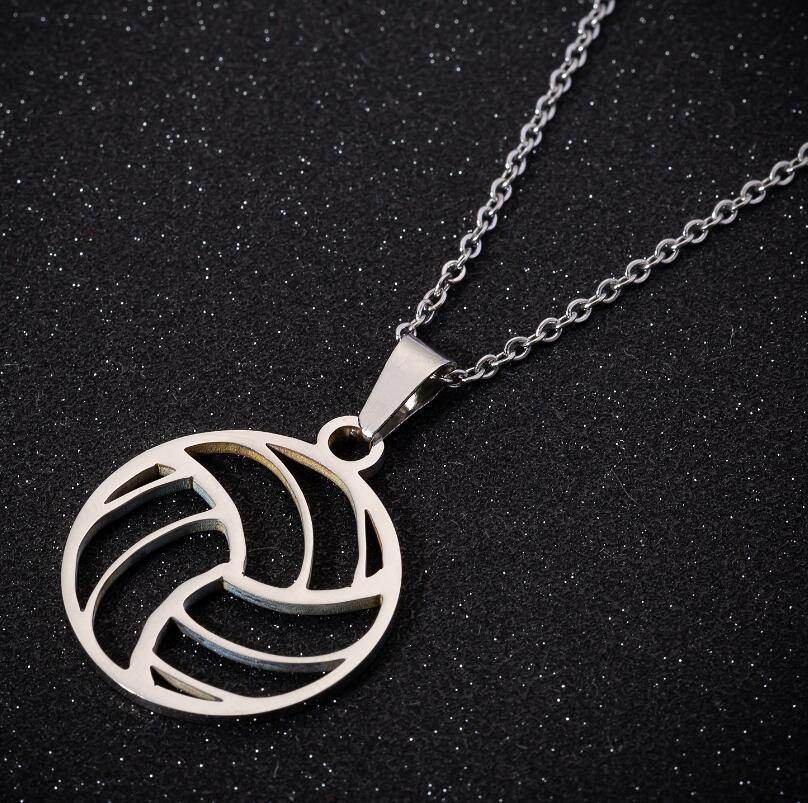 Volleyball Pendant Necklace - Stainless Steel - HOPE Athlete Apparel & Wellness 