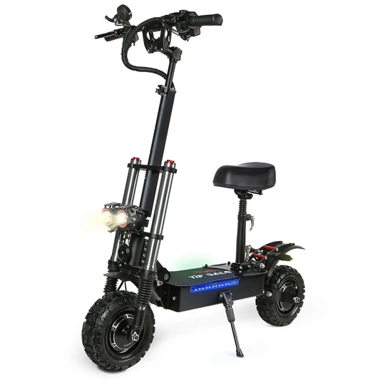 Electric Scooter, Folding Scooter, Dual Motor 60V27AH Battery, Dual Disc Hydraulic Oil Brake, Dual Shock Absorption, with Seat