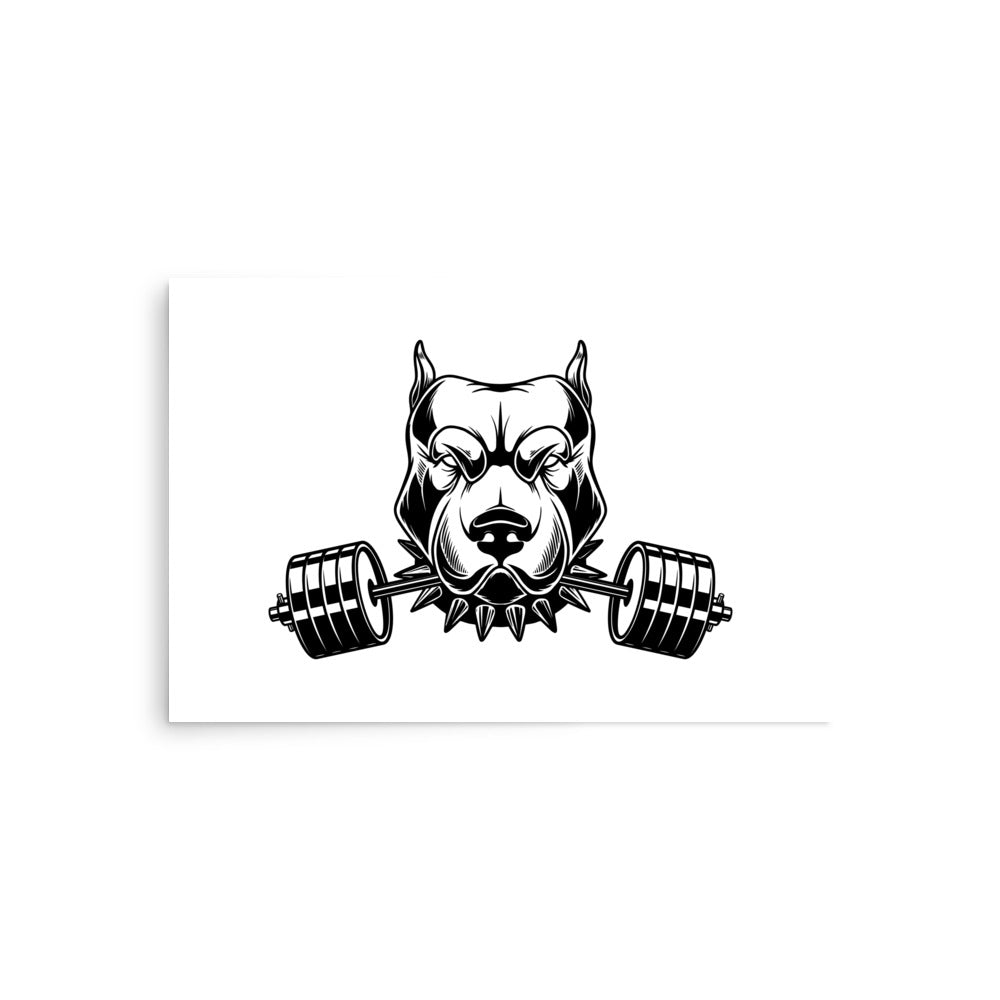 Lift Like a Beast – Motivational Gym Poster with Strong Dog Design -