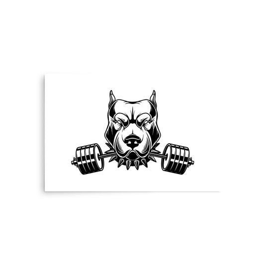 Lift Like a Beast – Motivational Gym Poster with Strong Dog Design -