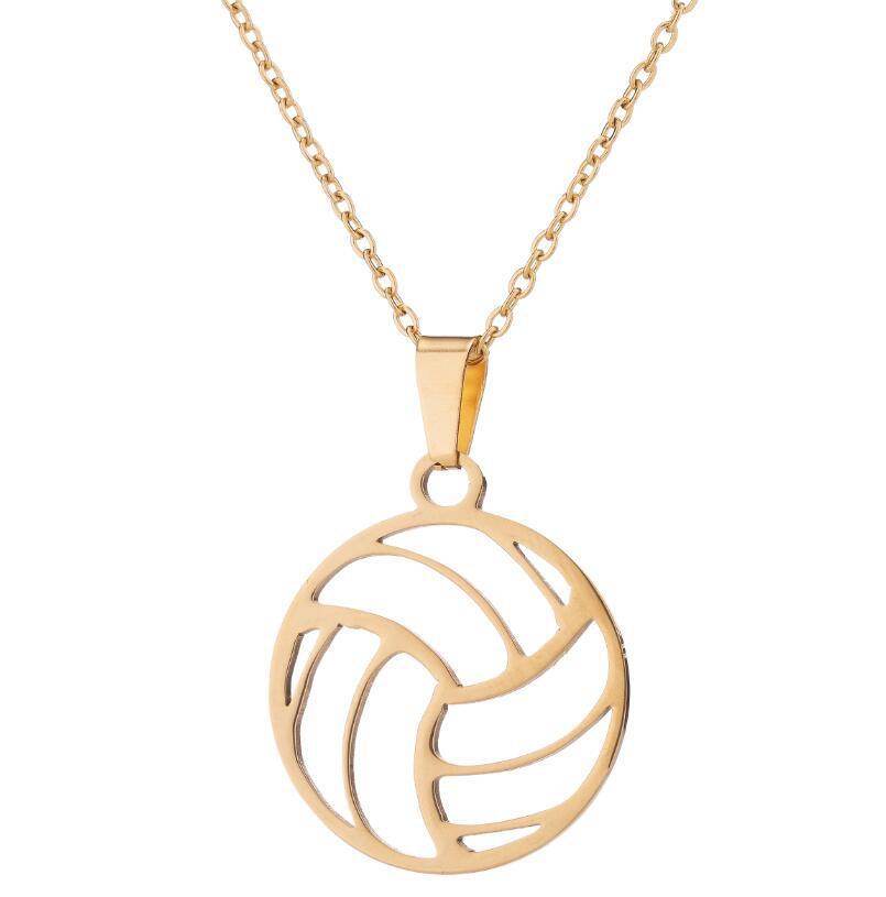 Volleyball Pendant Necklace - Stainless Steel - HOPE Athlete Apparel & Wellness 