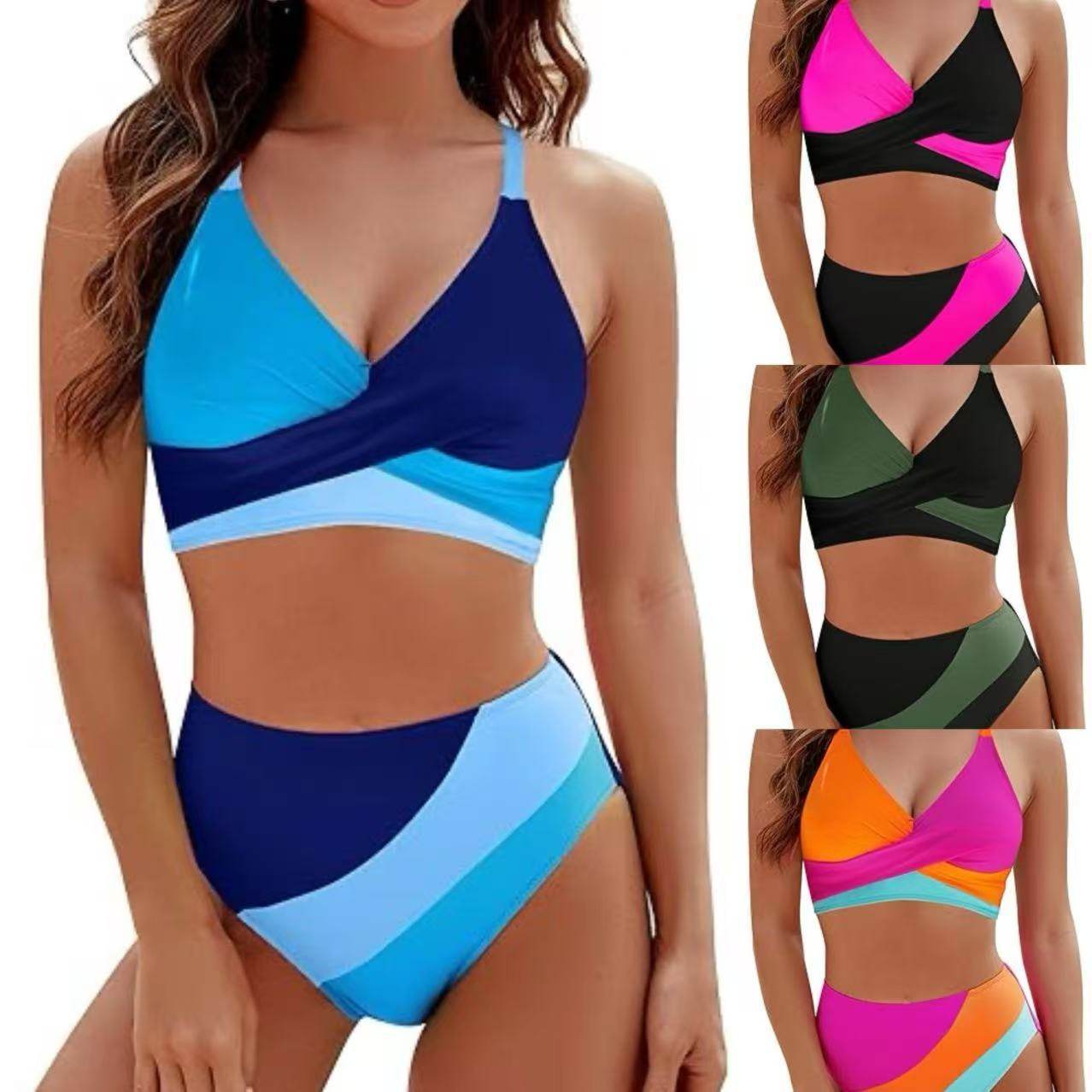 Split Suit Color Matching Lace Bikini