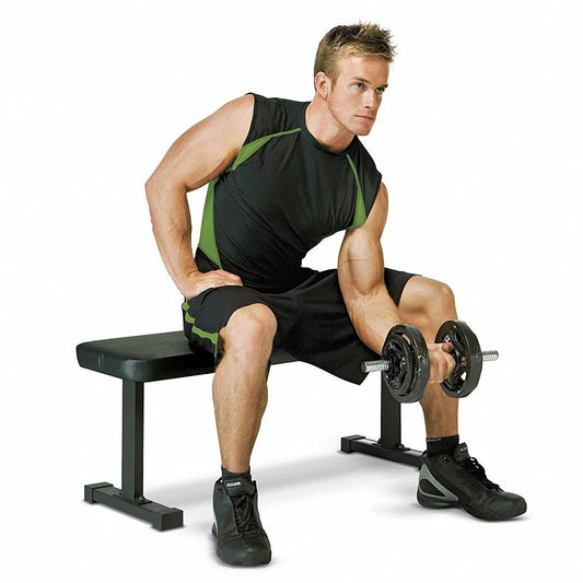 Utility Flat Bench for Weightlifting and Strength Training -