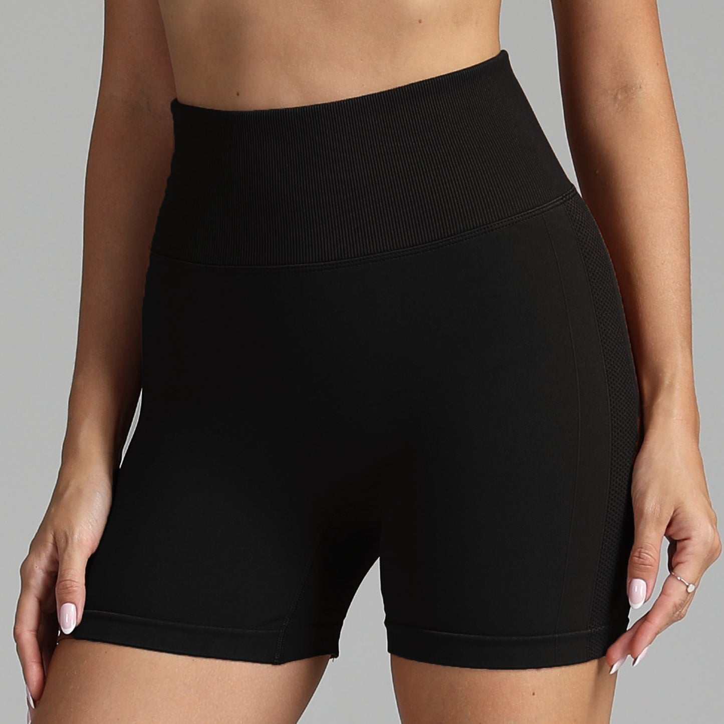 High Waist Fitness Shorts - Seamless & Solid Color