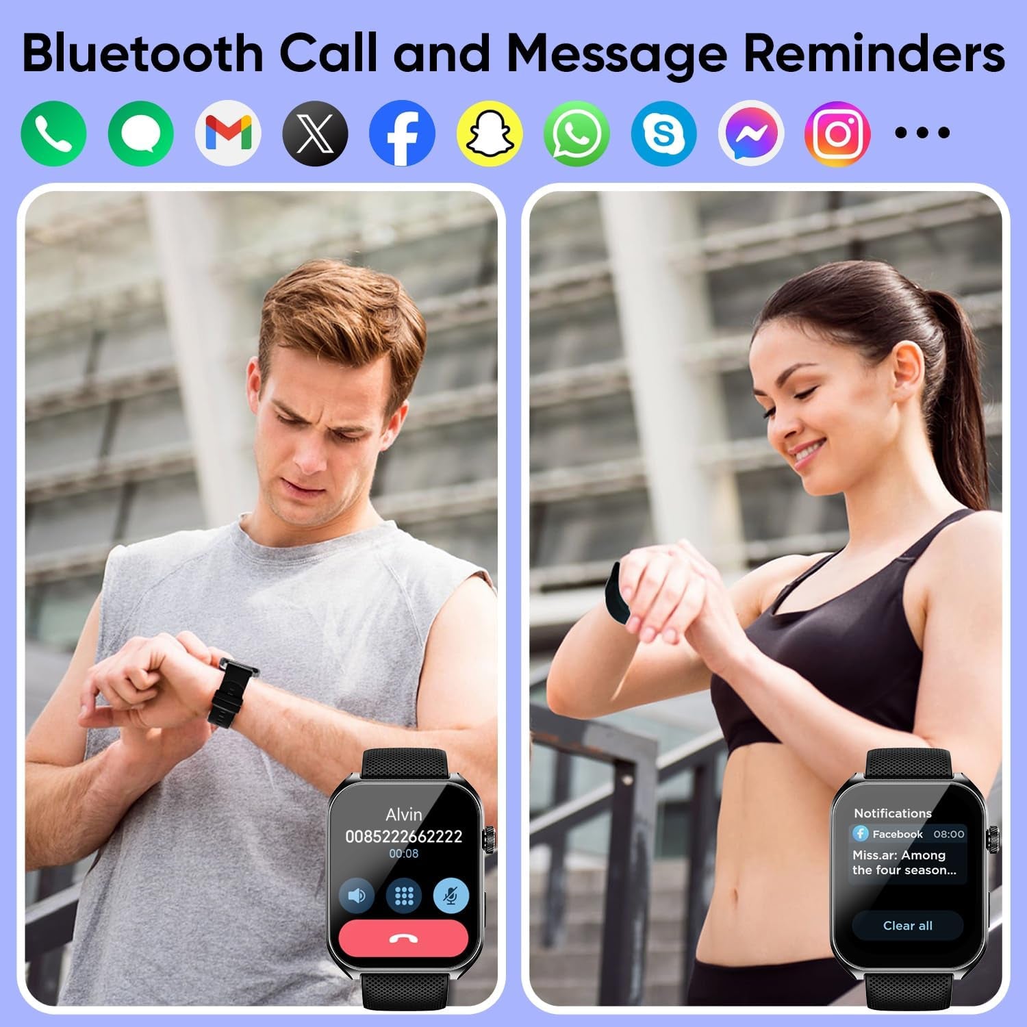 Smart Watches for Men (Answer/Make Calls),2.04" AMOLED Curved Display,140+ Sport Modes,Mens Fitness Watch for Android & Iphone,Mens Smart Watch with Heart Rate/Sleep/Spo2 Monitor,Ip68 Waterproof,Black