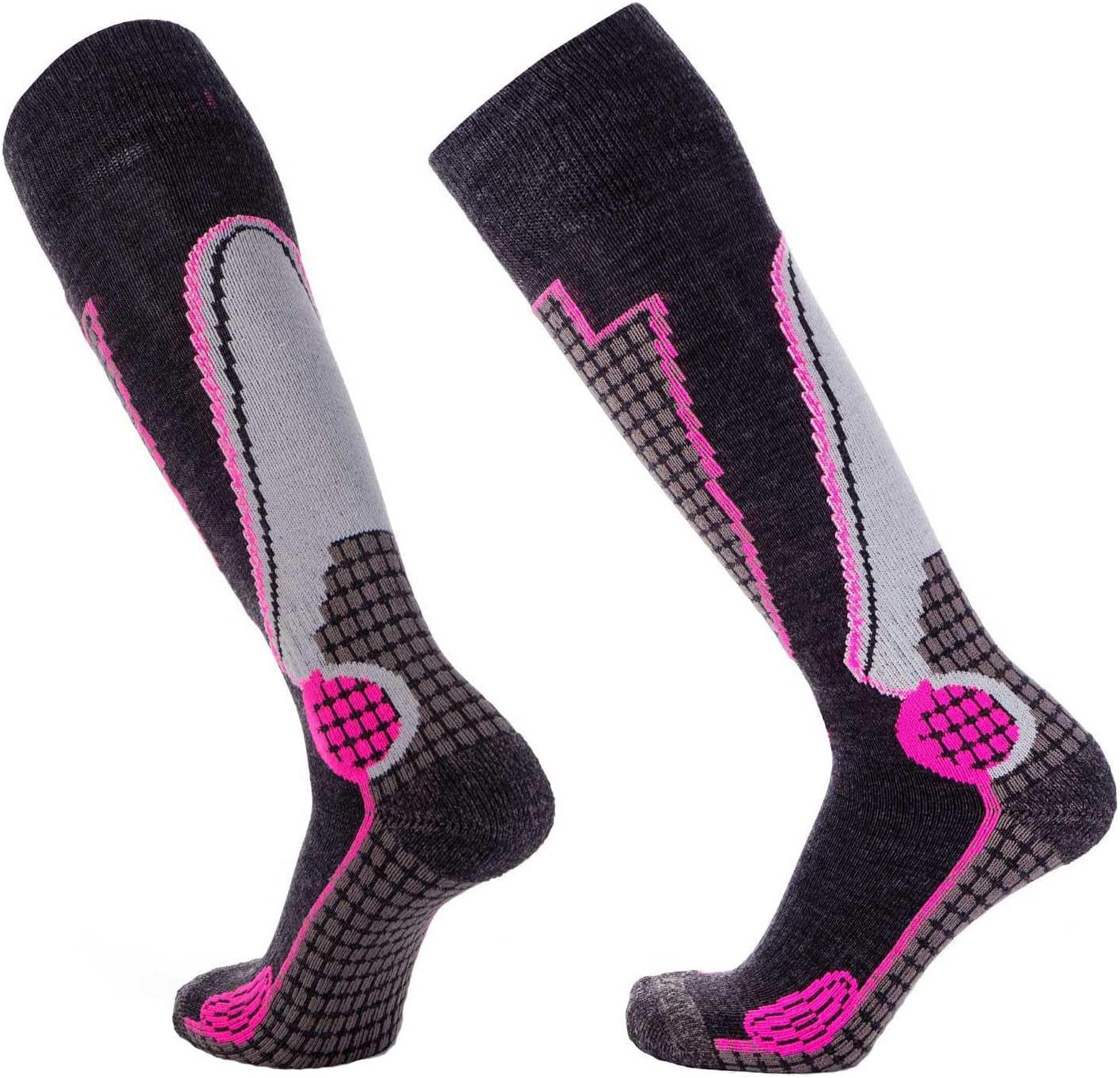 High Performance Wool Ski Socks - Thermal Warm Merino Wool OTC Sock, Men Women