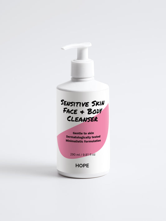Sensitive Skin Cleanser - Gentle Face and Body Wash for Delicate Skin -