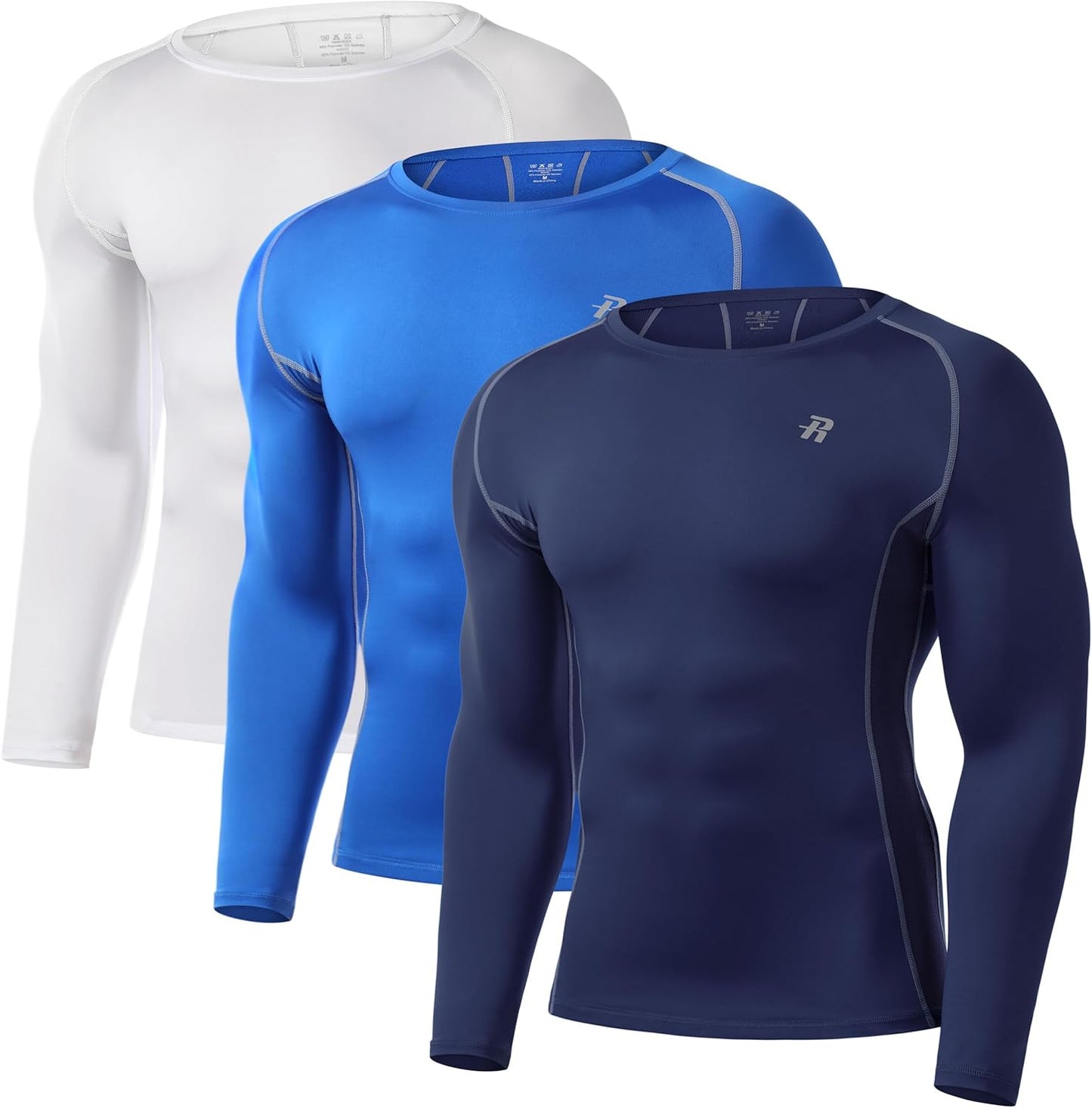 Compression Shirts for Men Long Sleeve Cool Dry Athletic Workout Tee Shirts Fishing Sun Shirts Sports Thermal Tights