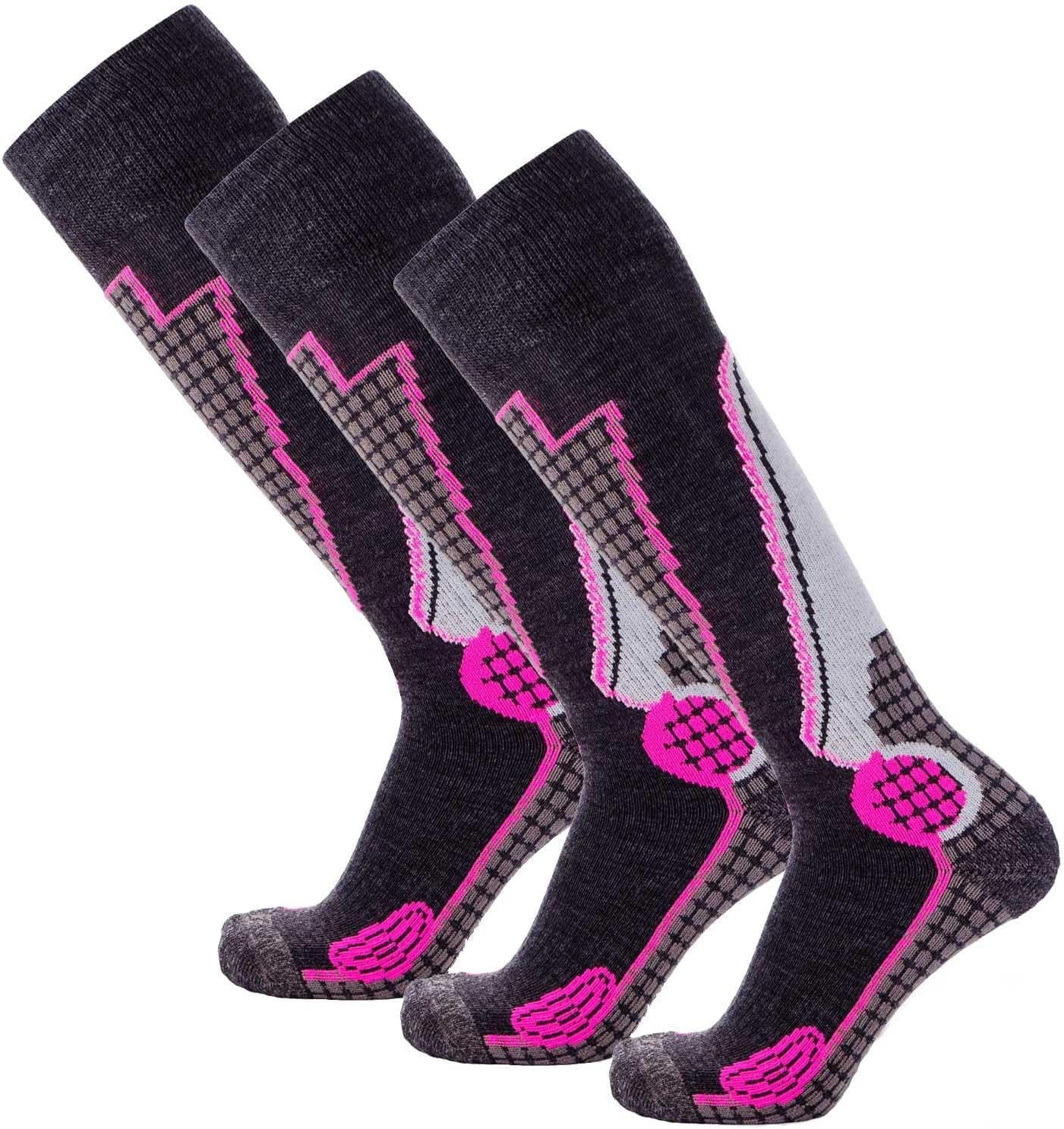 High Performance Wool Ski Socks - Thermal Warm Merino Wool OTC Sock, Men Women