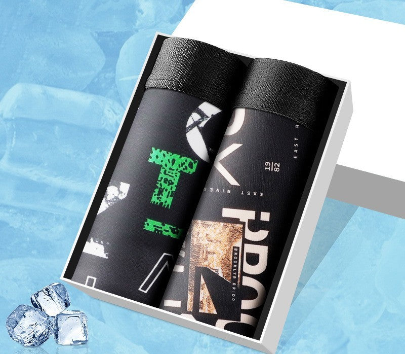 Men's Printed Ice Silk Breathable Boxers - HOPE Athlete Apparel and Wellness