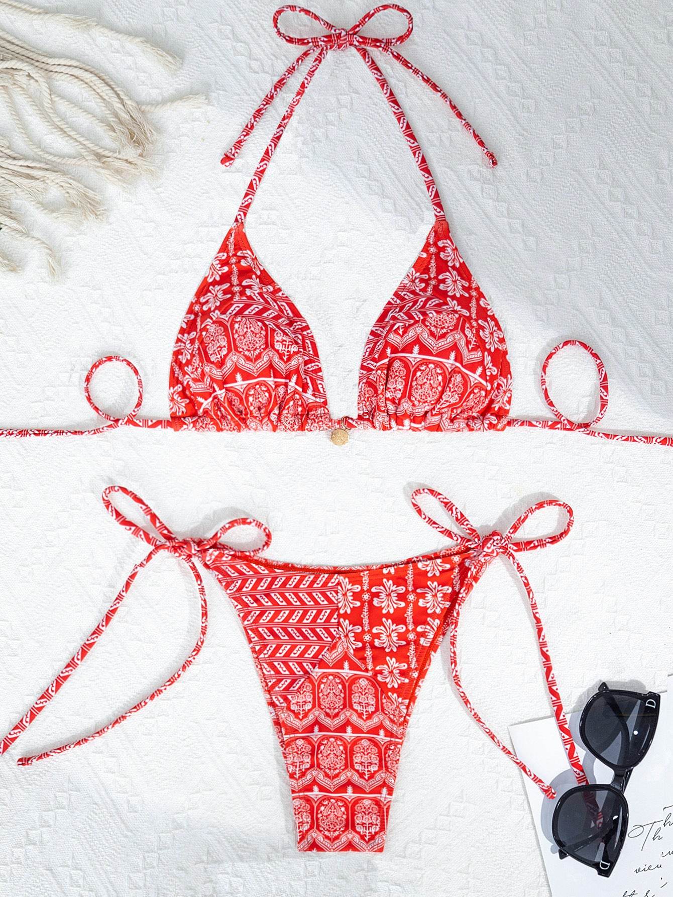 Split Bikini Swimsuit - Printing & Stitching Details - HOPE Athlete Apparel & Wellness 