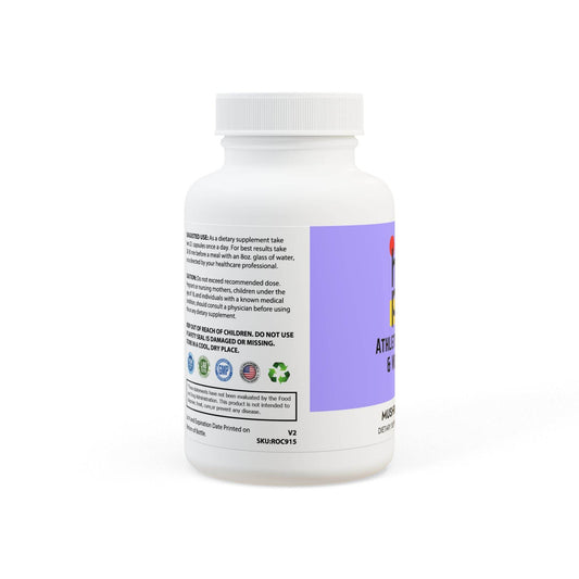 White bottle of brain health mushroom supplement by Hope with label and usage information