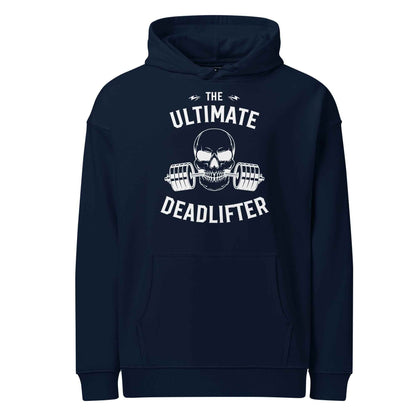 Men's Organic Hoodie with Ultimate Deadlifter Design for Fitness Enthusiasts -