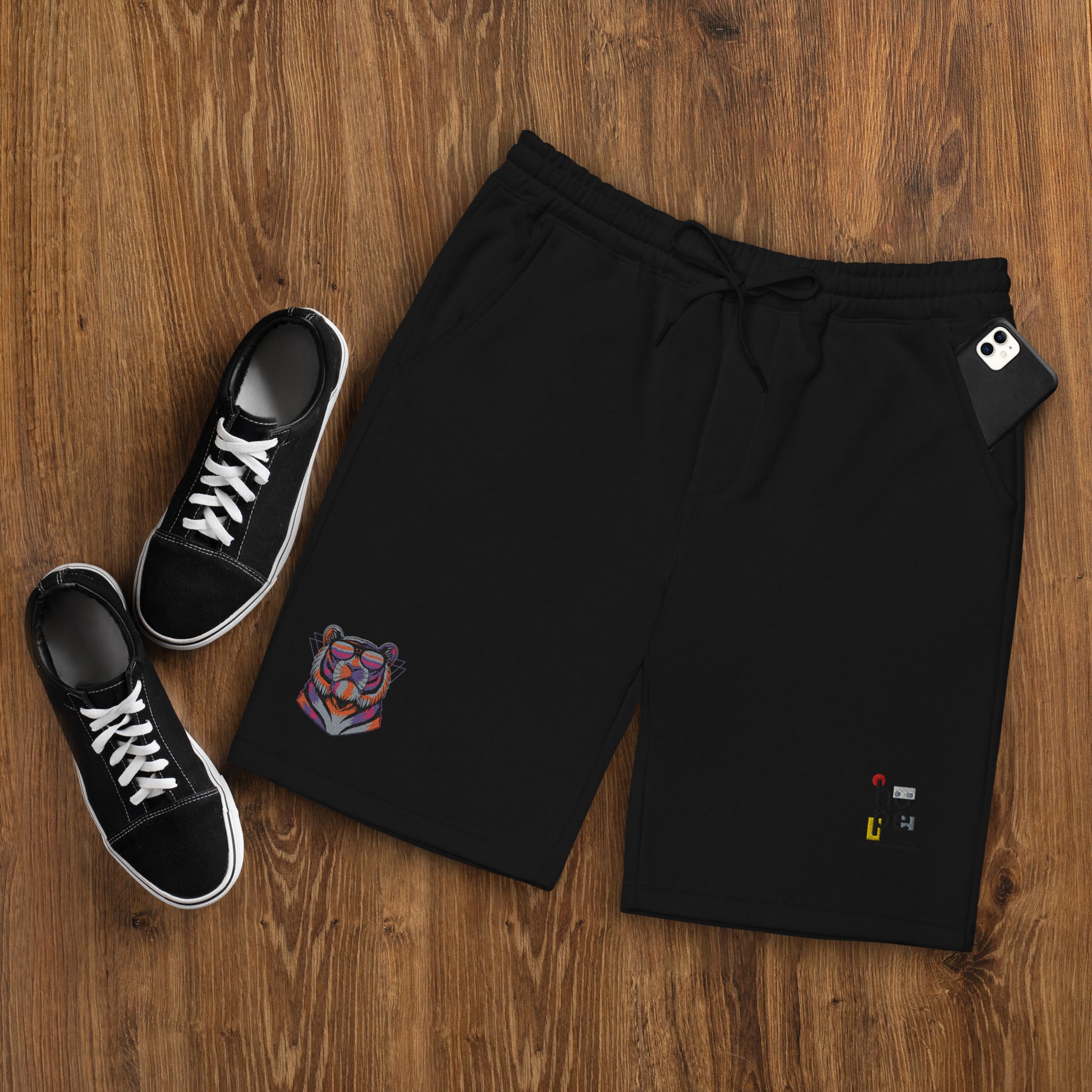 Men's Fleece Shorts with Tiger Design - Performance Hope Apparel - HOPE Athlete Apparel and Wellness