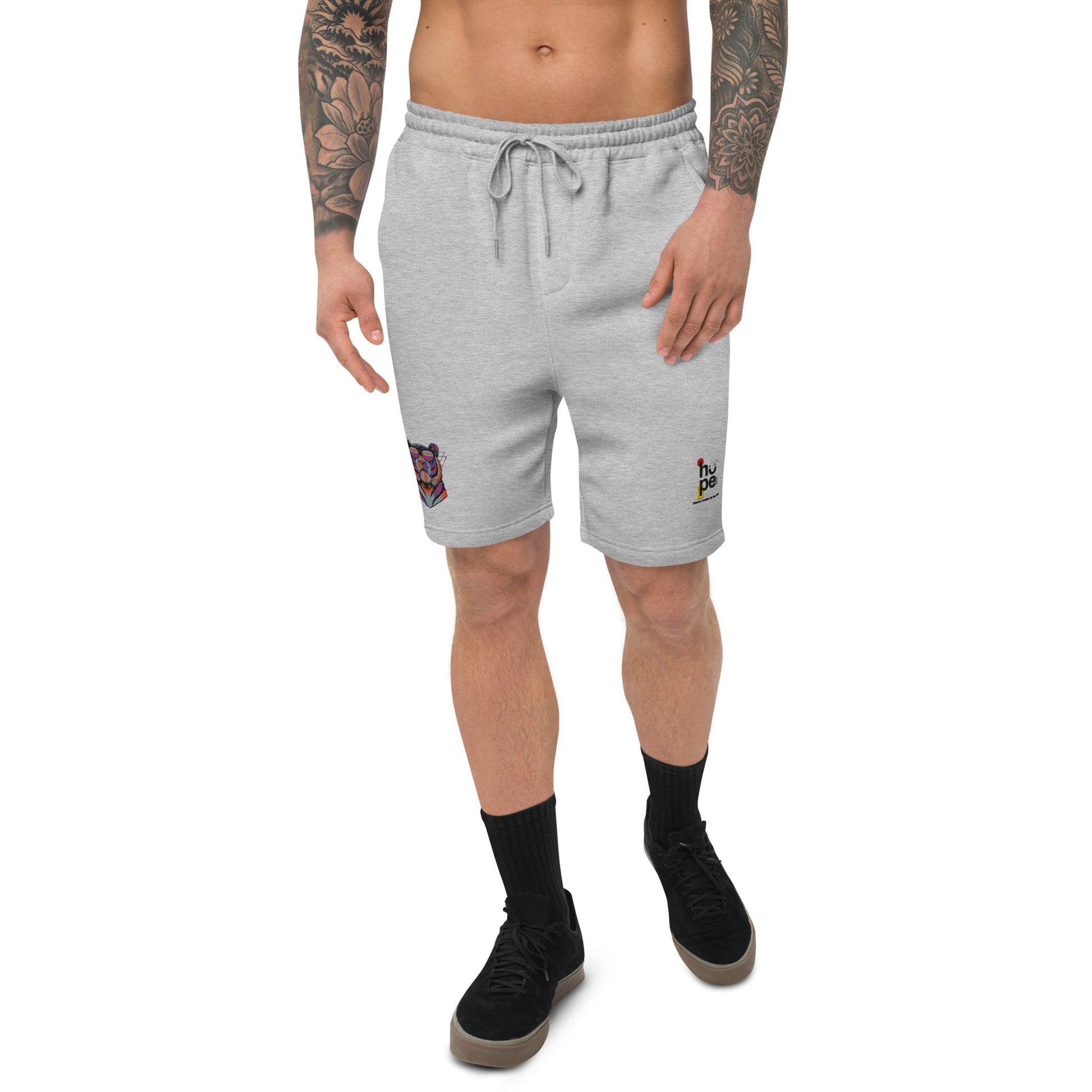 Men's Fleece Shorts with Tiger Design - Performance Hope Apparel - HOPE Athlete Apparel and Wellness