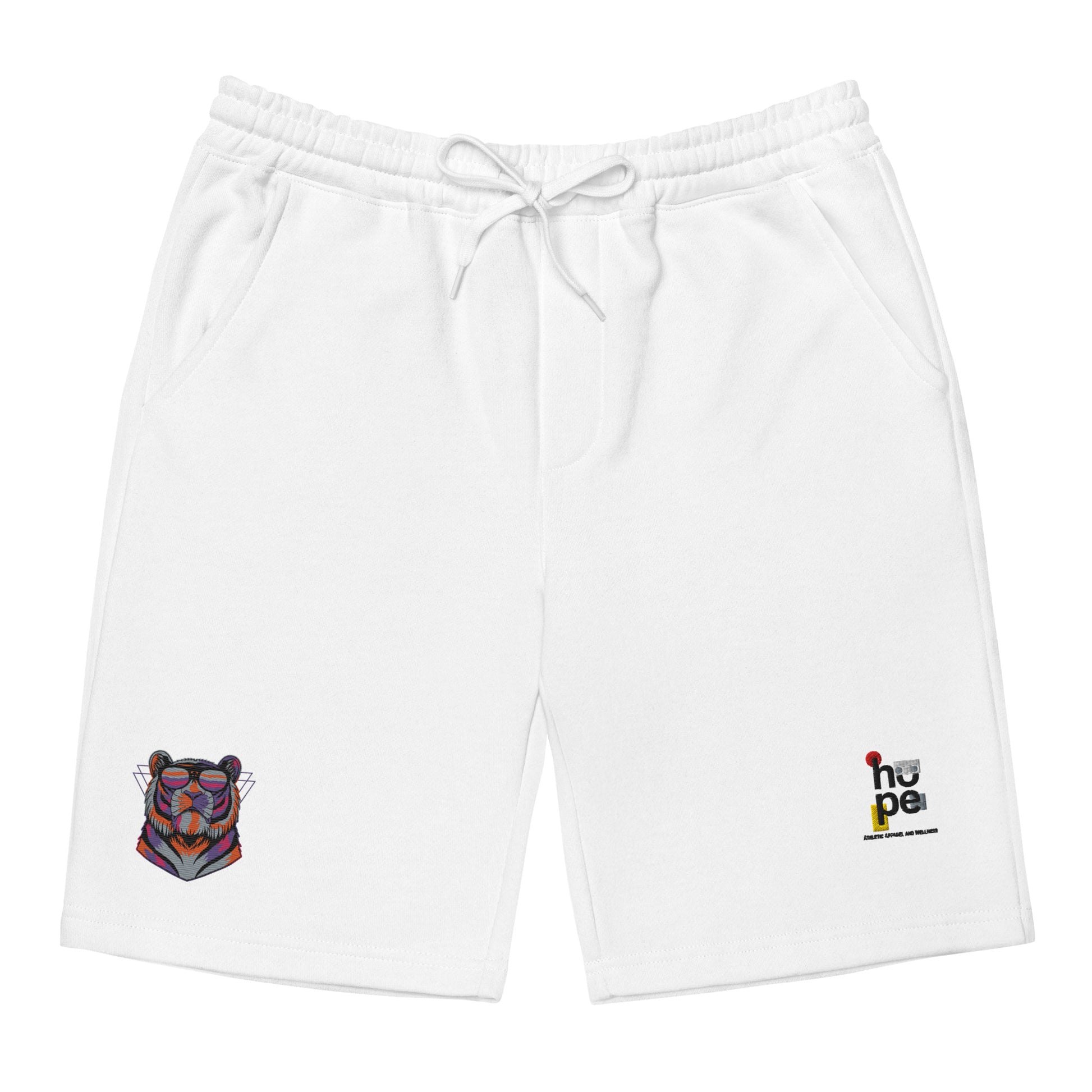 Men's Fleece Shorts with Tiger Design - Performance Hope Apparel - HOPE Athlete Apparel and Wellness