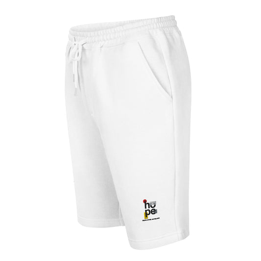 mens-fleece-shorts-white-left-front