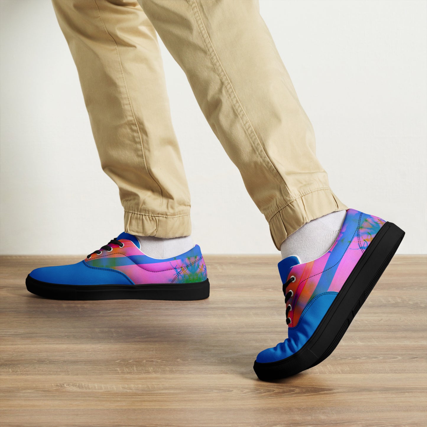 Men’s Lace-Up Canvas Shoes - Sleek Design Inspired by Karma for Everyday Style -