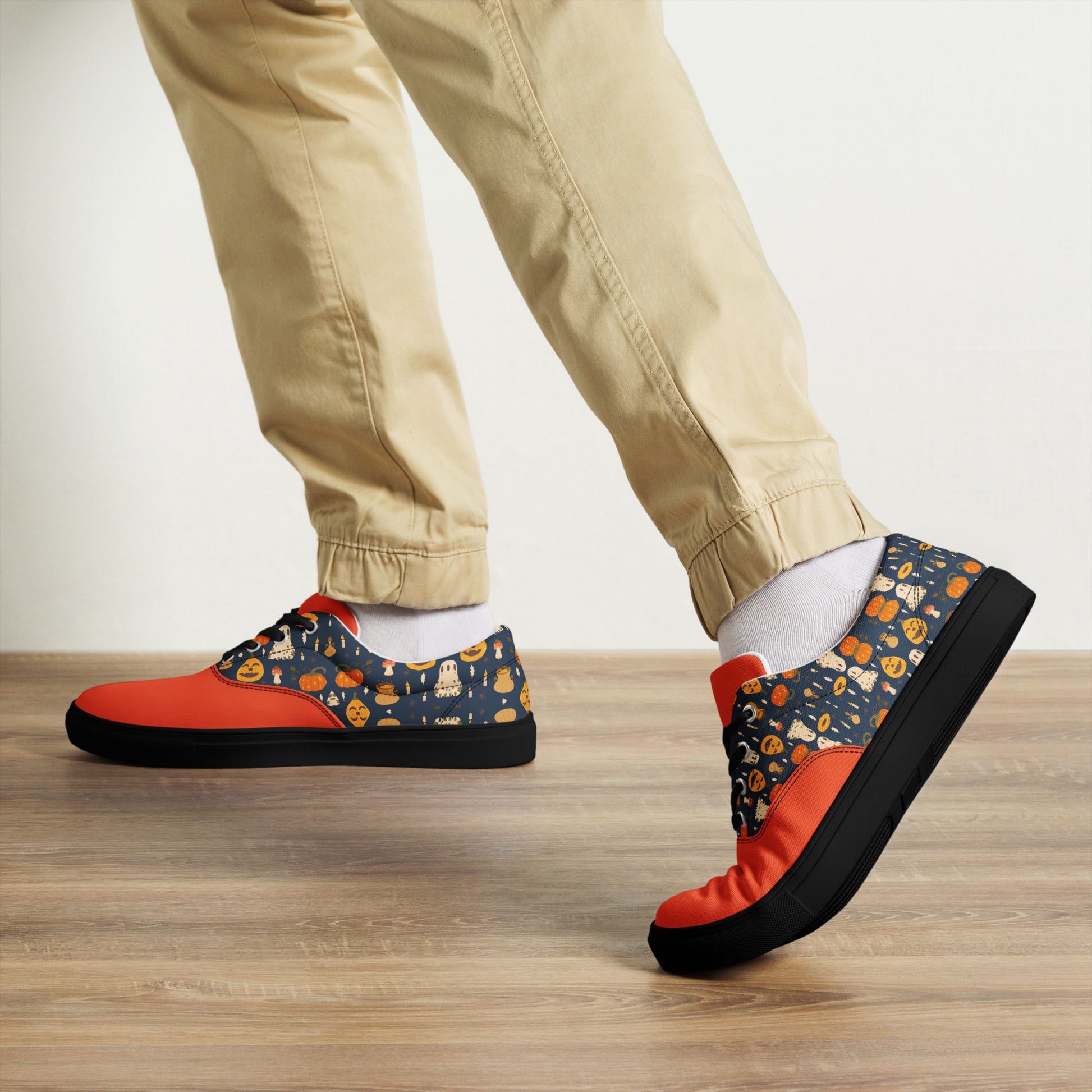 Men’s Lace Up Canvas Shoes – Sleek Design for Stylish Halloween Looks -