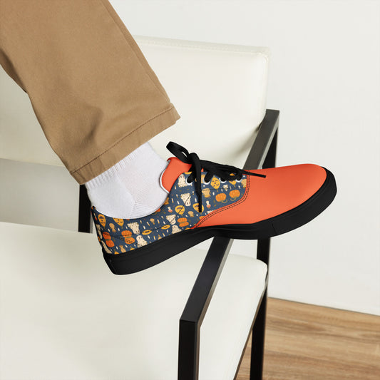 Men’s Lace Up Canvas Shoes – Sleek Design for Stylish Halloween Looks -