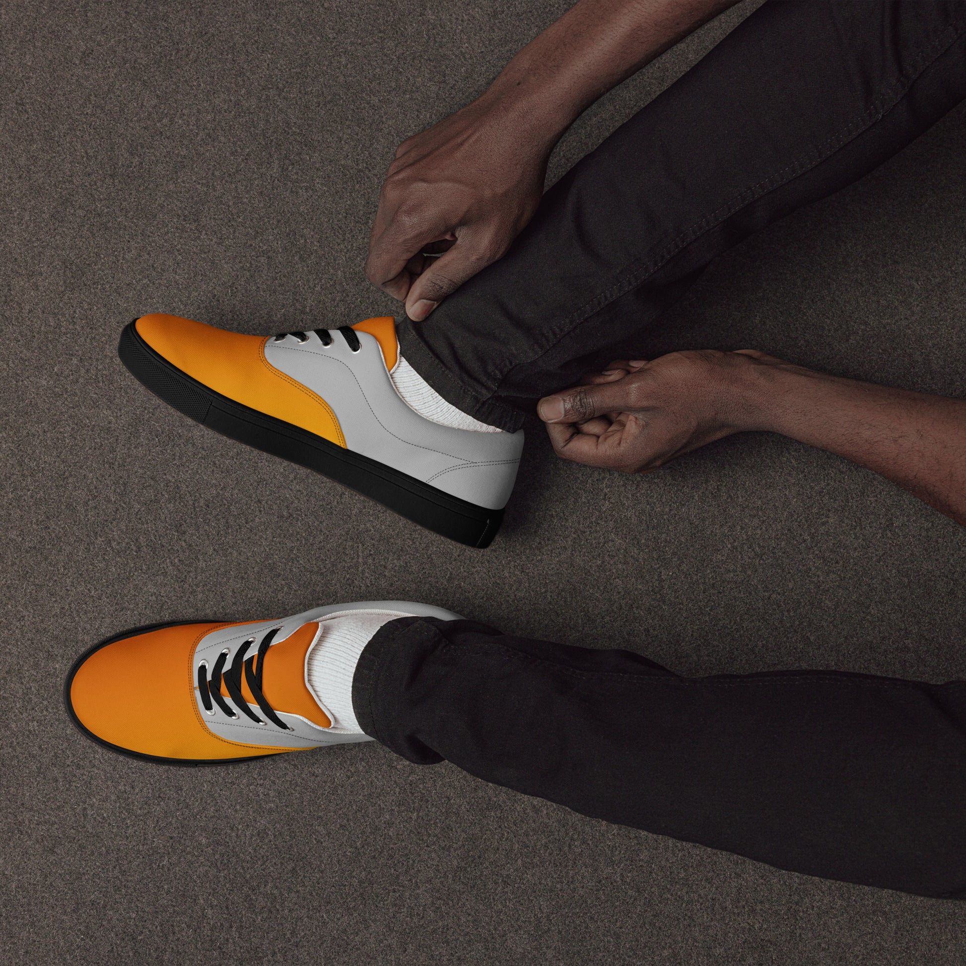 Men's Halloween Canvas Shoes - Sleek Lace-Up Design for Ultimate Comfort and Style -