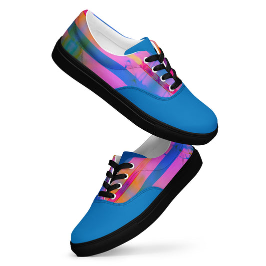 Men’s Lace-Up Canvas Shoes - Sleek Design Inspired by Karma for Everyday Style -