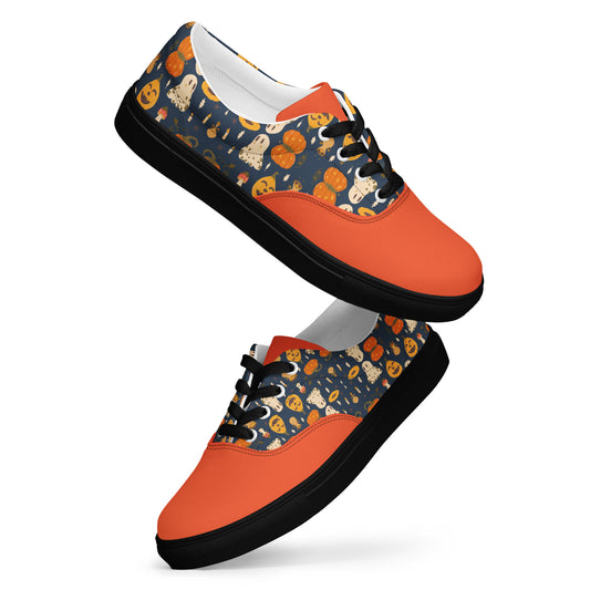 Men’s Lace Up Canvas Shoes – Sleek Design for Stylish Halloween Looks -