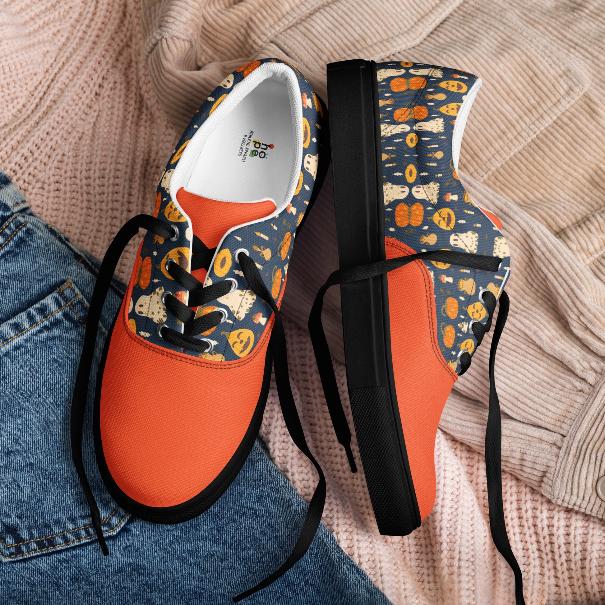 Men’s Lace Up Canvas Shoes – Sleek Design for Stylish Halloween Looks -