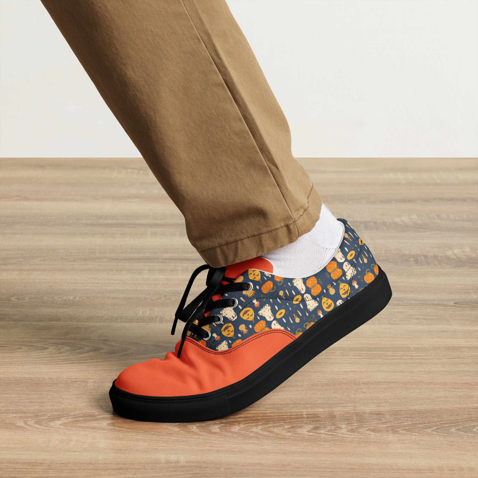 Men’s Lace Up Canvas Shoes – Sleek Design for Stylish Halloween Looks -