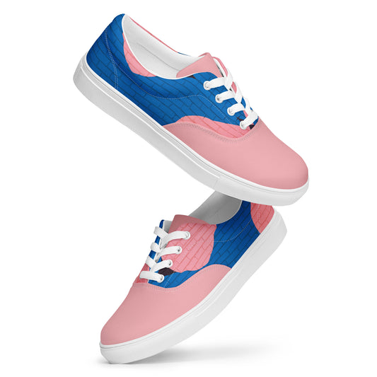 Men's Lace Up Canvas Shoes - Stylish Comfort with a Sleek Design Inspired by Imagination -
