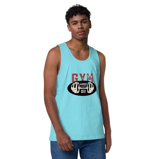 Men's Premium Tank Top Gym Mode On | Fitness Apparel for Motivation