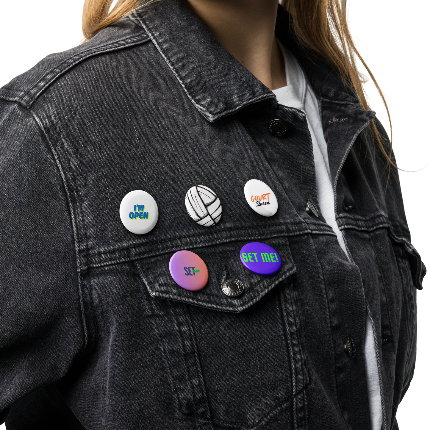 Volleyball Tournament Gift: Collectible Pin Buttons - Unique Set of 5 for Fans and Players