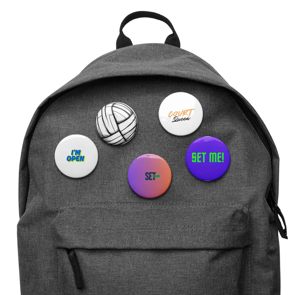 Volleyball Tournament Gift Pins - Collectible Set of 5 Unique Pin Buttons - HOPE Athlete Apparel & Wellness 