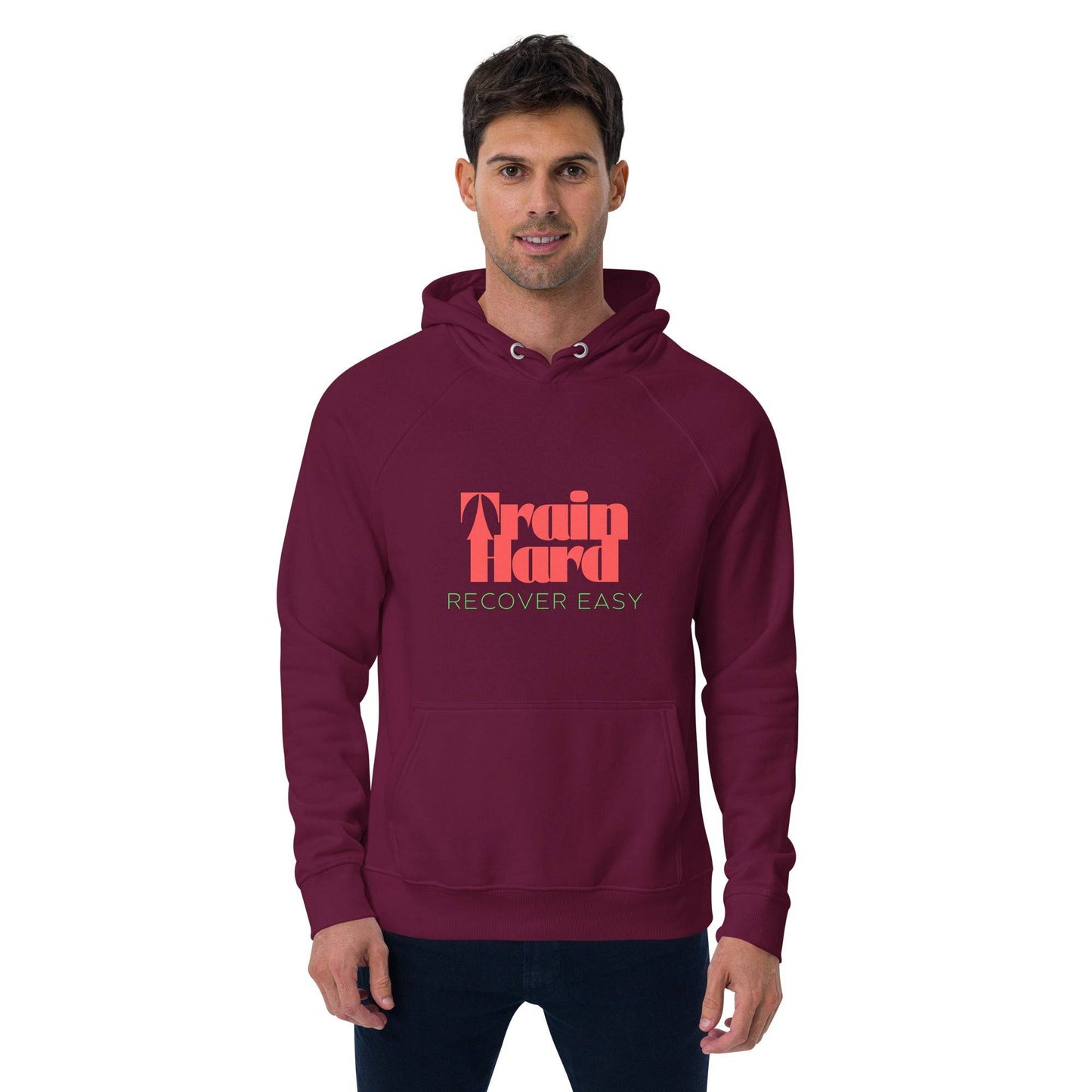 Men's Eco Raglan Hoodie for Intense Training and Comfort -