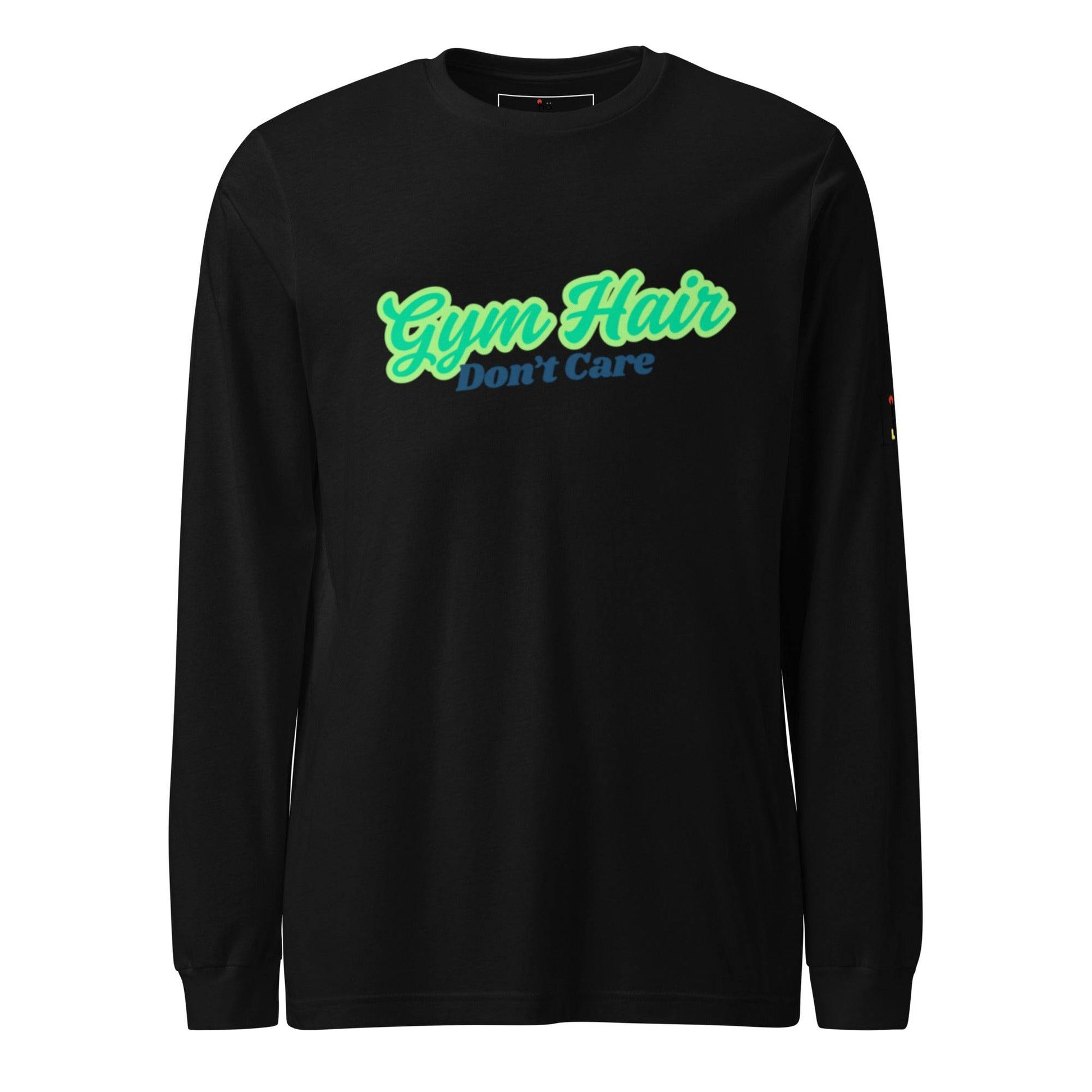 Women's Stylish Workout Top - Long Sleeve Tee for Gym Hair Don't Care -