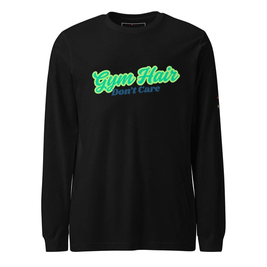 Women's Stylish Workout Top - Long Sleeve Tee for Gym Hair Don't Care -