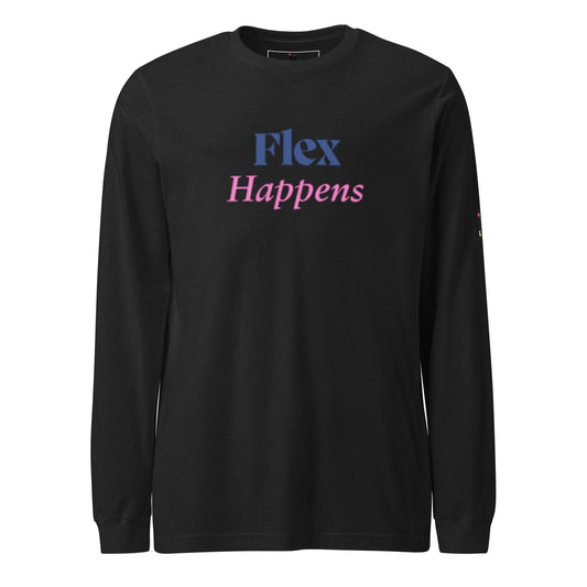 Women's Long Sleeve Tee - Flex Happens for Ultimate Comfort and Style -