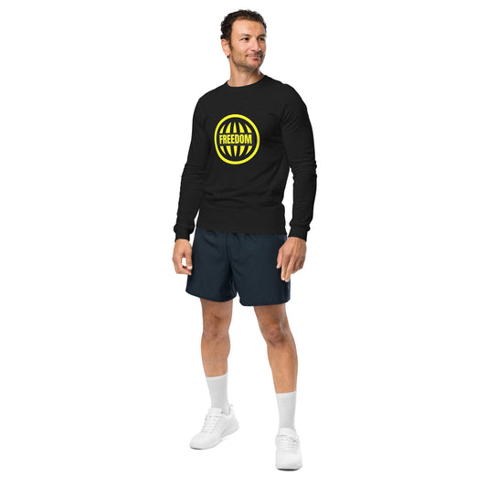 Men's Long Sleeve Tee Freedom Fashion Gym Apparel | Express Yourself
