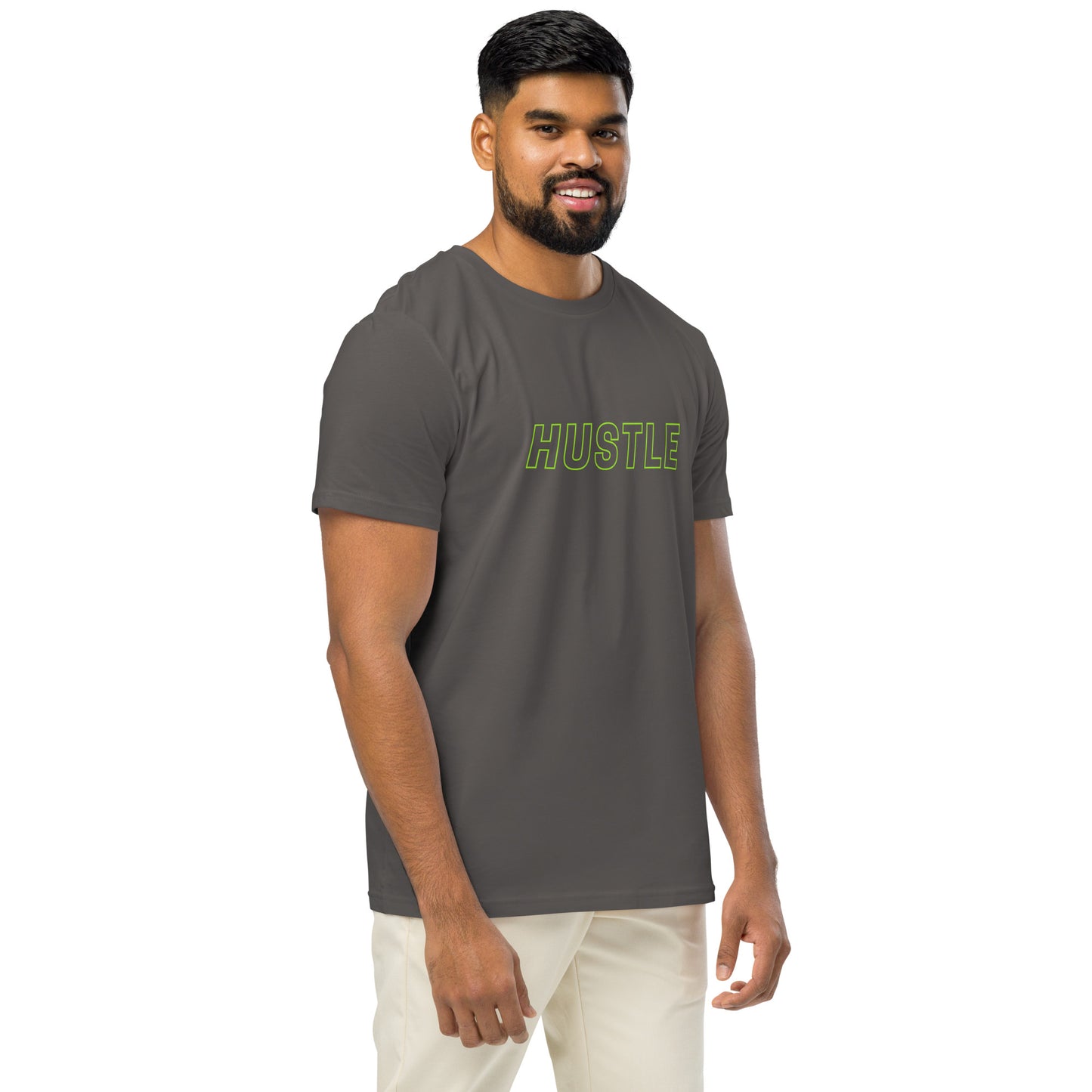 Men's Organic Mid-Light T-Shirt Hustle | Motivational Fitness Apparel