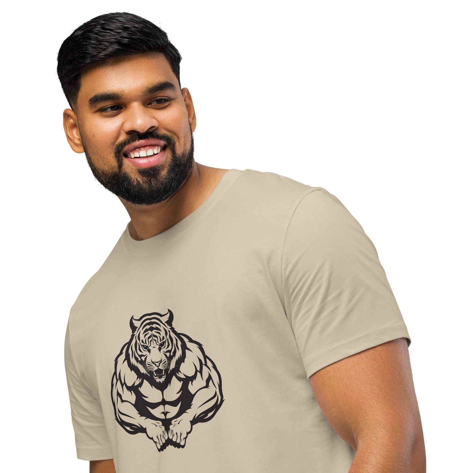 Men's Organic T-Shirt - Tiger Strong Mid-Light Activewear for Workouts