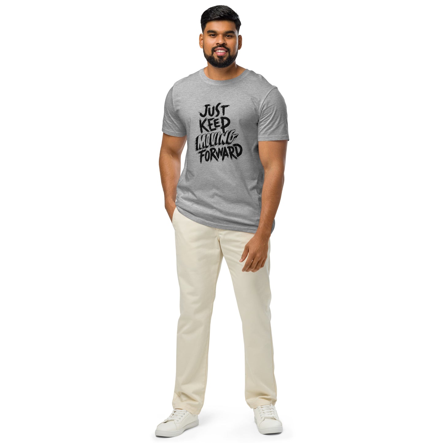Men's Organic Mid-Light T-Shirt Just Keep Moving Forward