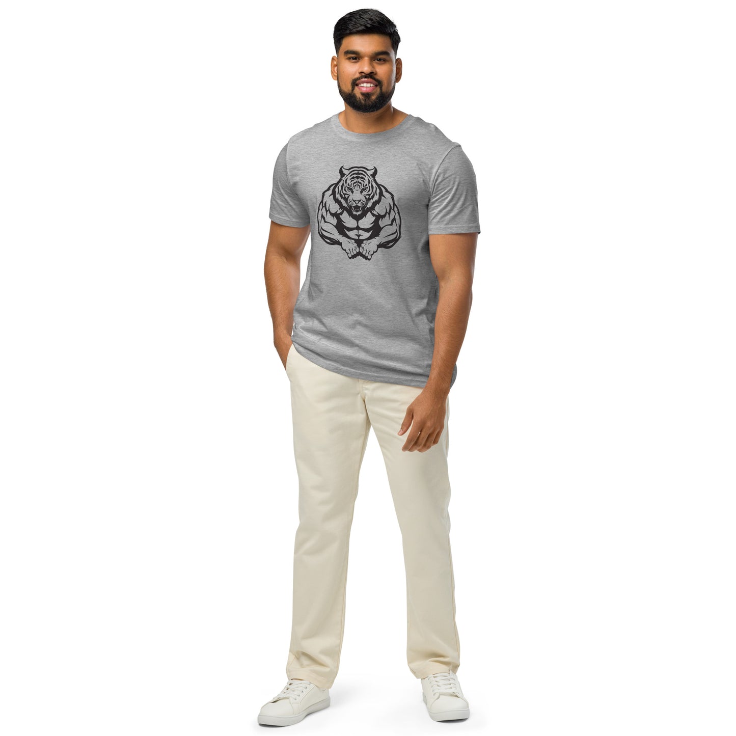 Men's Organic Mid-Light T-Shirt Tiger Strong | Fitness Apparel