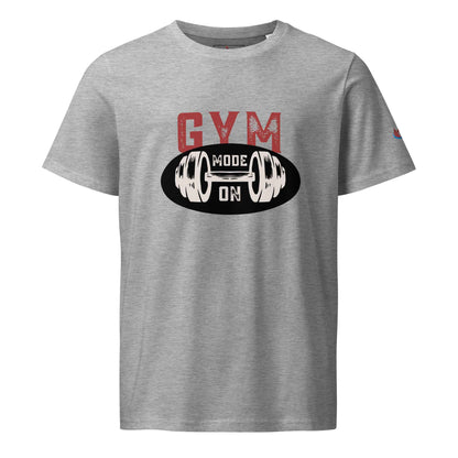 Men's Organic Fitness T-Shirt - Mid-Light Gym Mode On Apparel