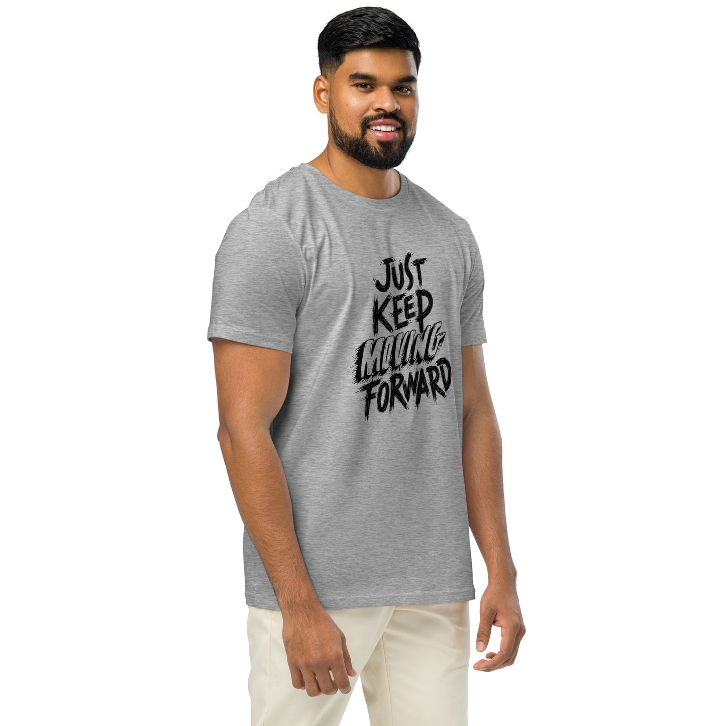Men's Organic Mid-Light T-Shirt Just Keep Moving Forward