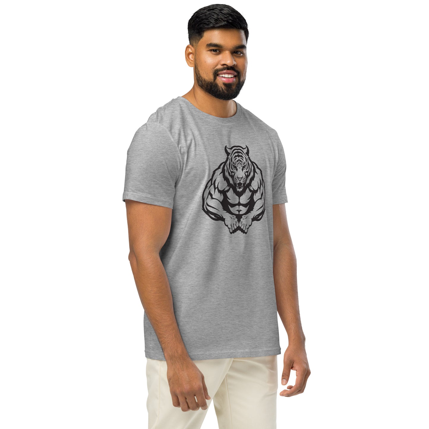 Men's Organic Mid-Light T-Shirt Tiger Strong | Fitness Apparel