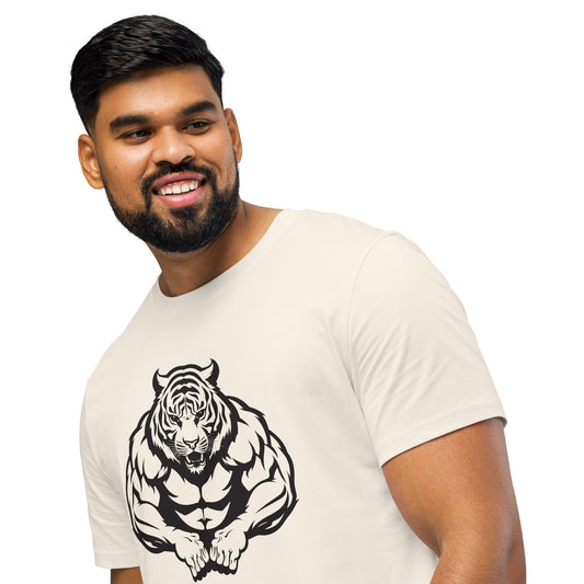 Men's Organic Mid-Light T-Shirt Tiger Strong | Fitness Apparel for Strength Trainers